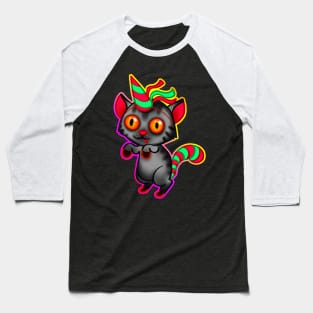 Cat unicorn with outline Baseball T-Shirt